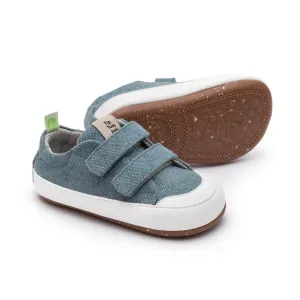 Tip Toey Joey Boy's Bossy Green Sneakers - Azul Cobalto Canvas