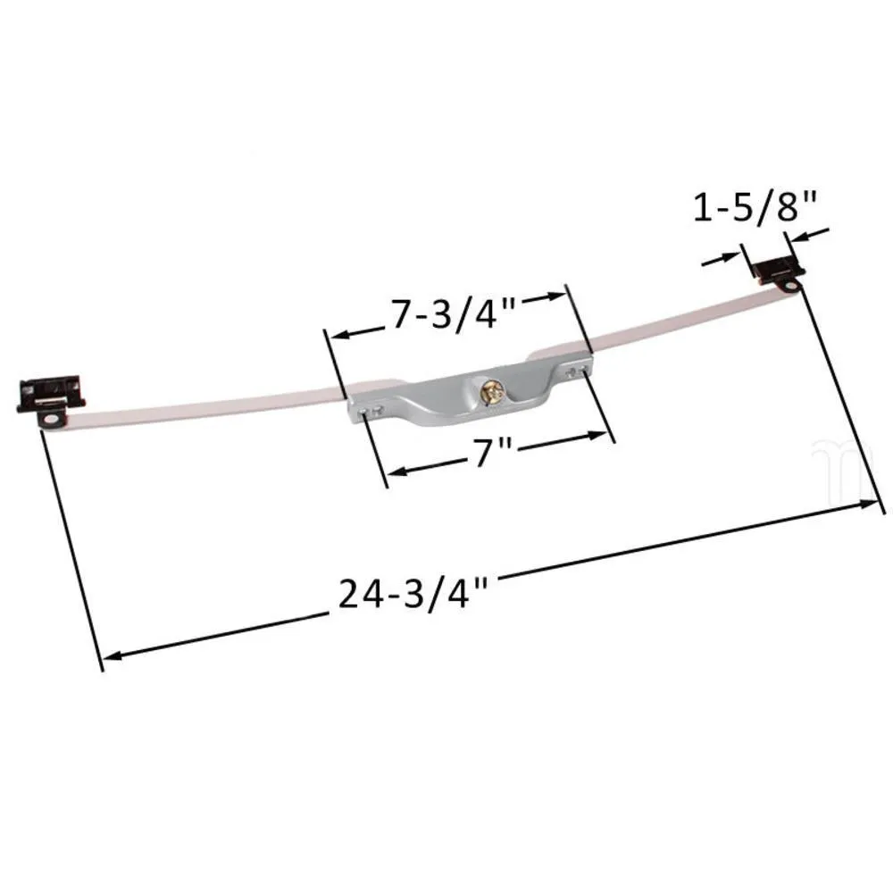 Truth Hardware Front Mount 24" Pivot Shoe Roto Awning Window Operator - Aluminum