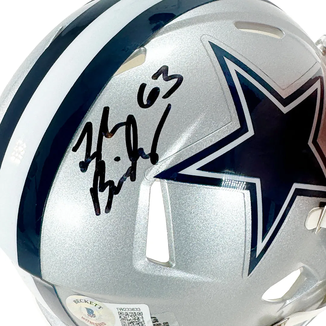 Tyler Biadasz Signed Dallas Cowboys Speed Mini Football Helmet (Beckett)