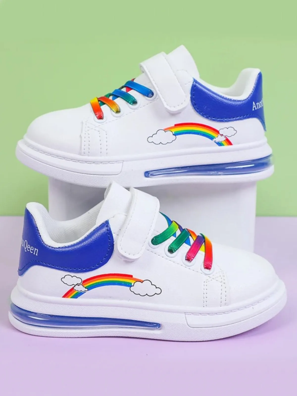 Unicorn Rainbow Velcro Sneakers by Liv and Mia