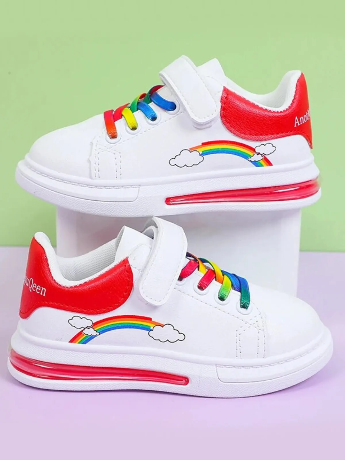 Unicorn Rainbow Velcro Sneakers by Liv and Mia