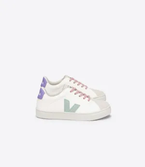 Veja Kids Esplar Laces Chromefree Leather White Matcha Lavande Trainers