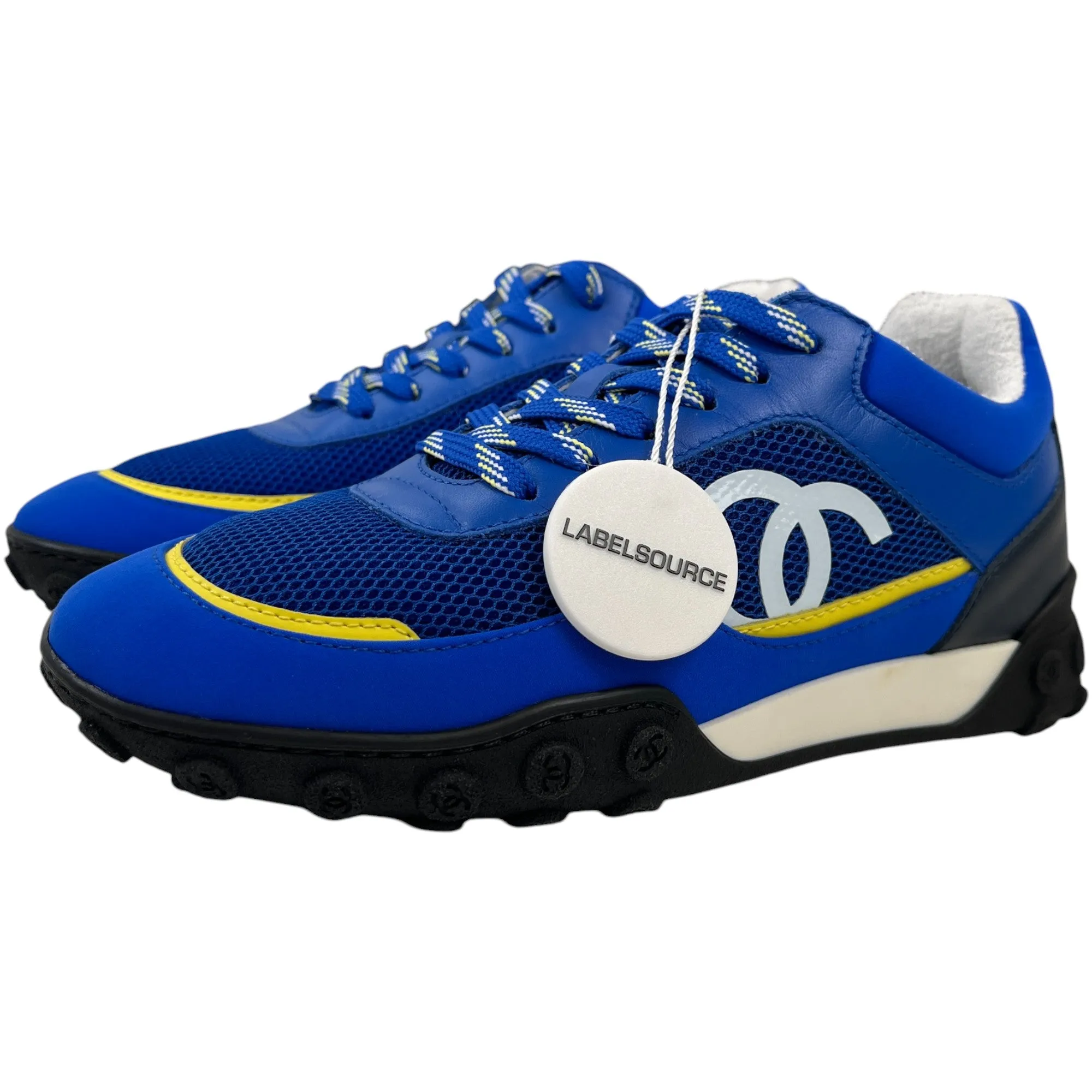 Women's Cc Logo Low Trainers Blue Size EU 35 / UK 2