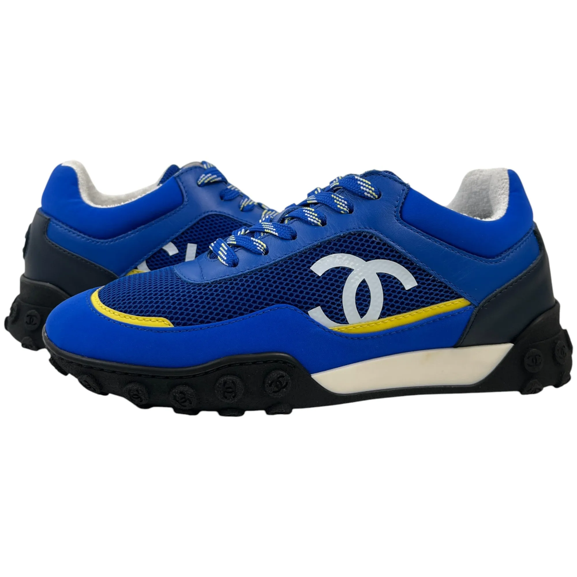 Women's Cc Logo Low Trainers Blue Size EU 35 / UK 2