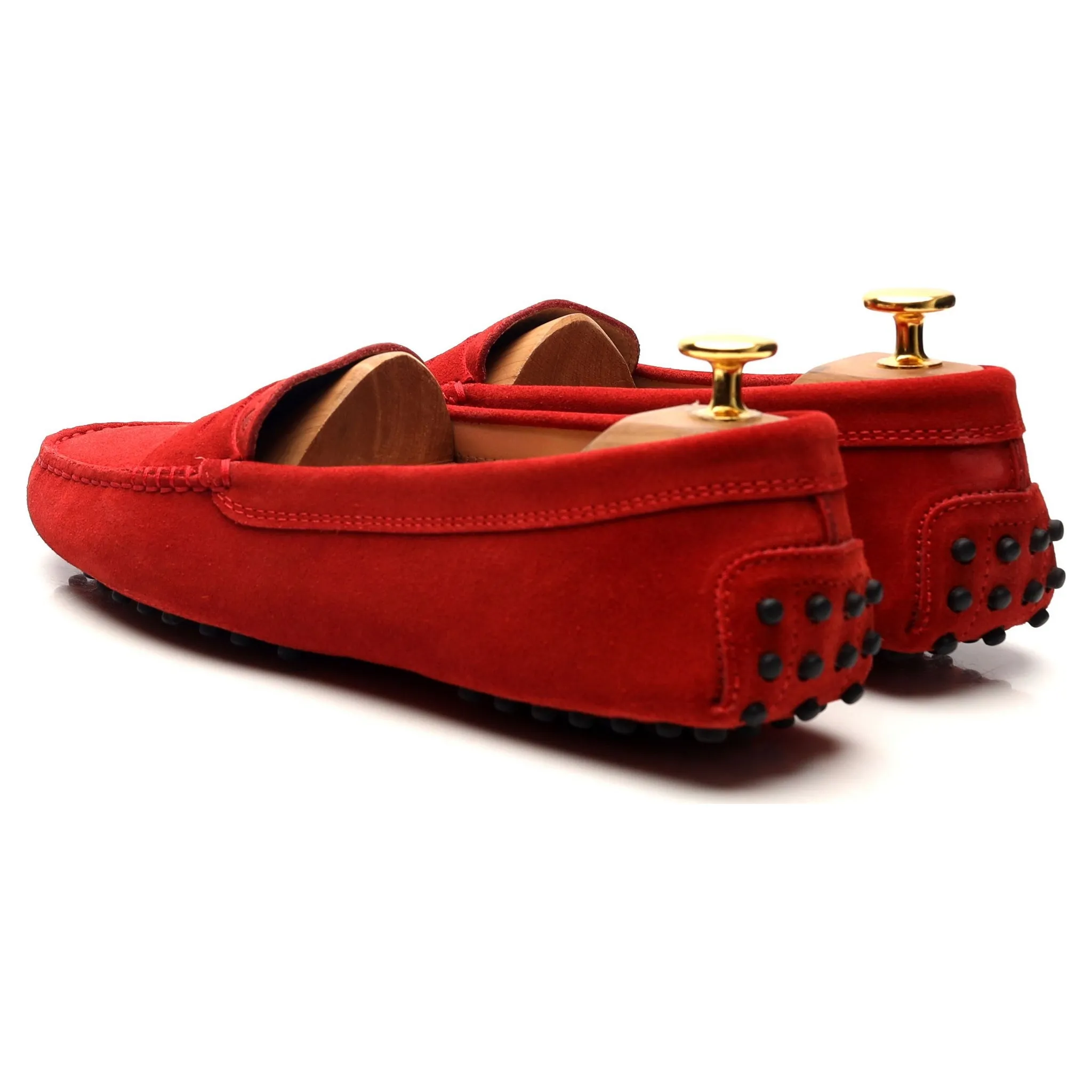 Women's Gommino Red Suede Driving Loafers UK 5.5 EU 38.5