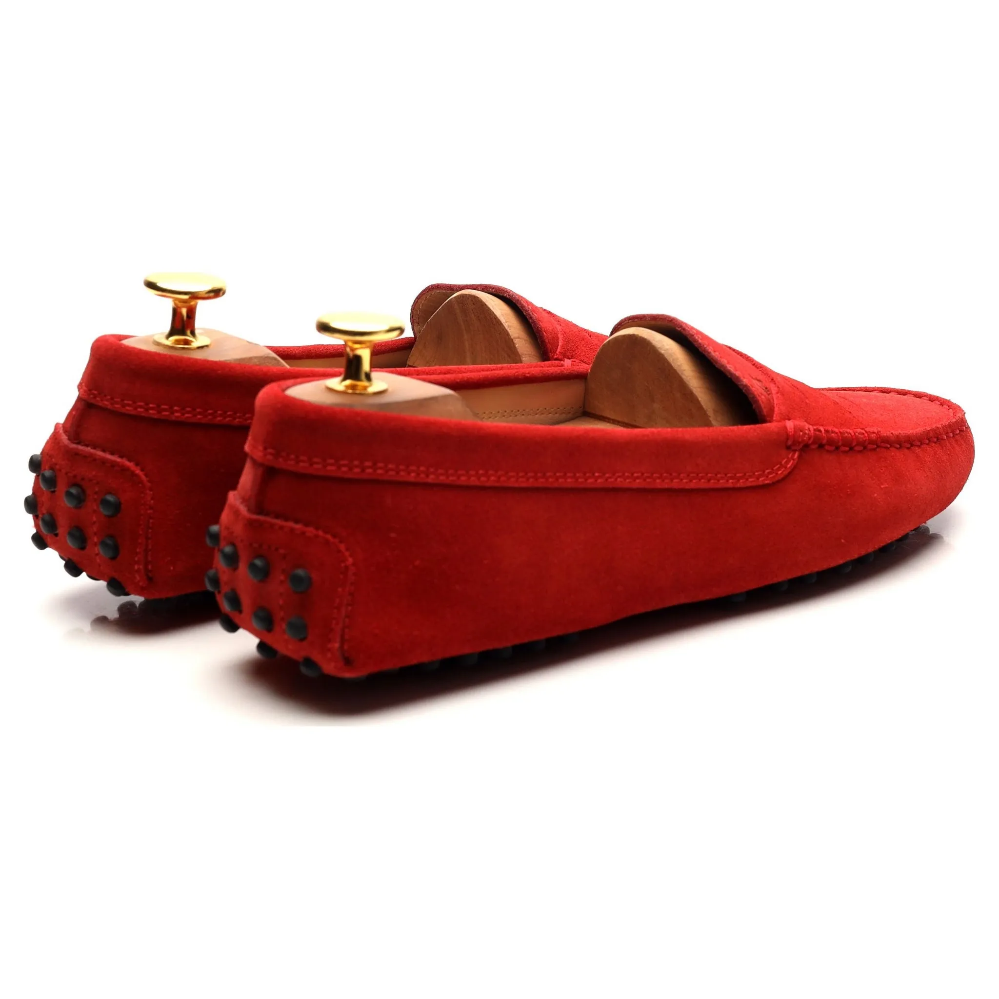 Women's Gommino Red Suede Driving Loafers UK 5.5 EU 38.5