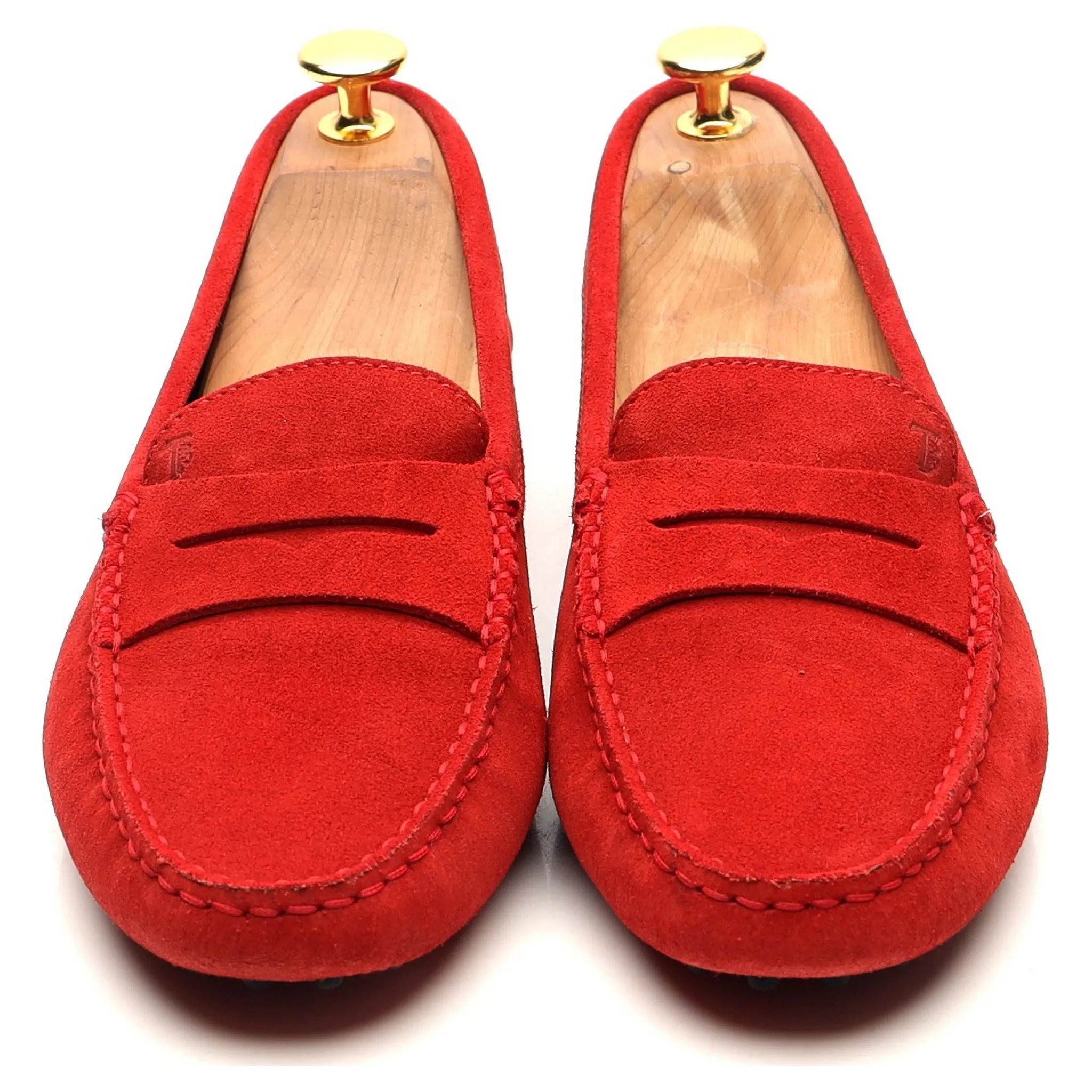 Women's Gommino Red Suede Driving Loafers UK 5.5 EU 38.5