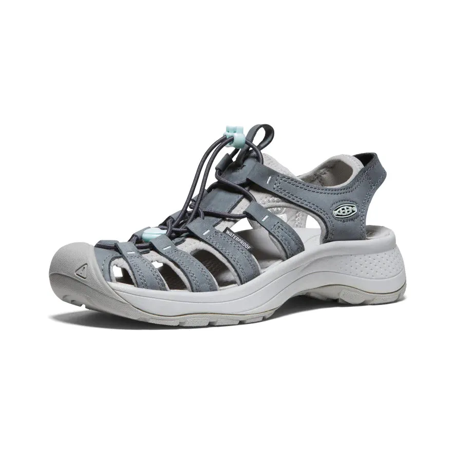 Women's Keen Astoria West Leather Sandal Color: Magnet/ Vapor