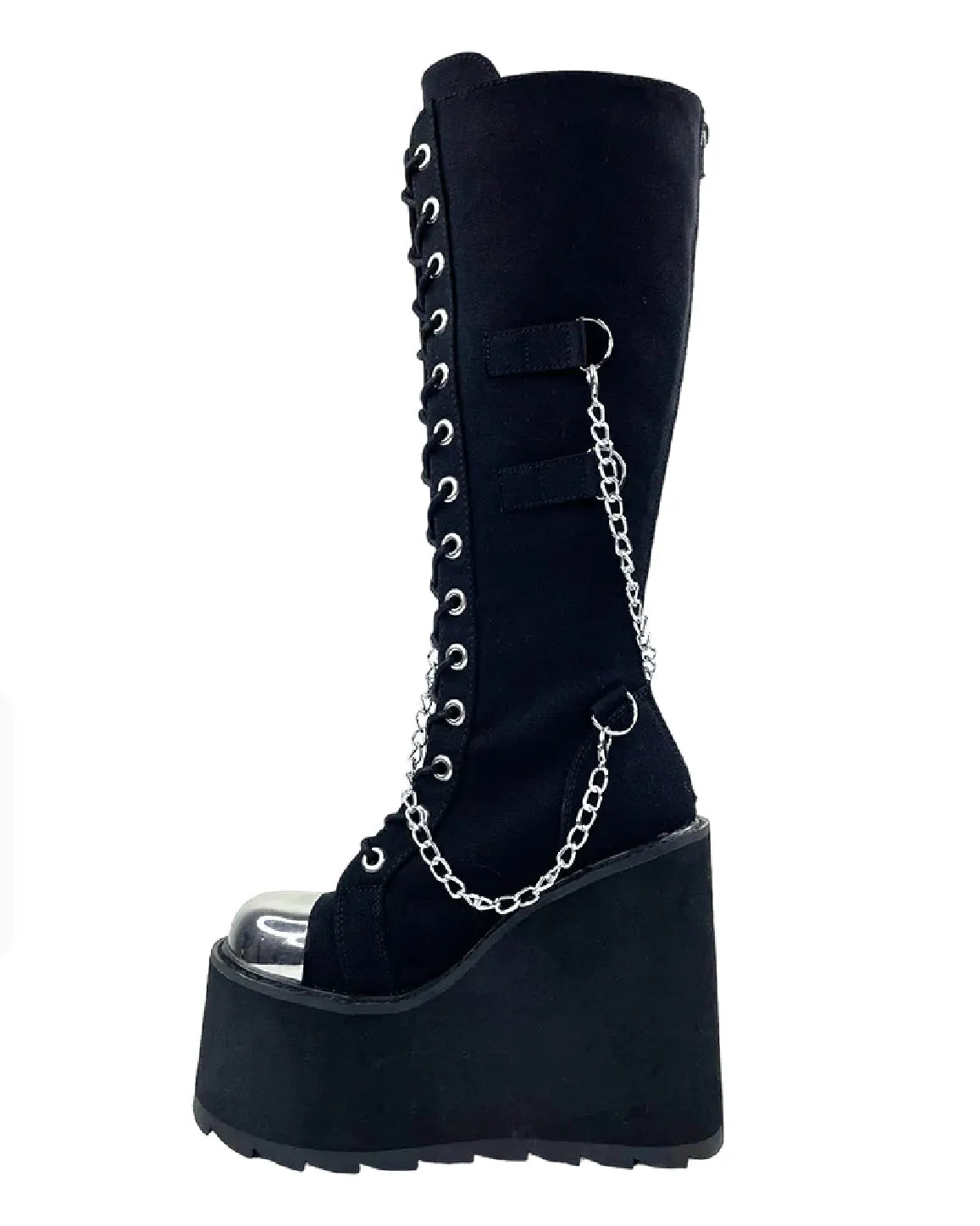 YRU Detention Black/Silver BNDG Boots