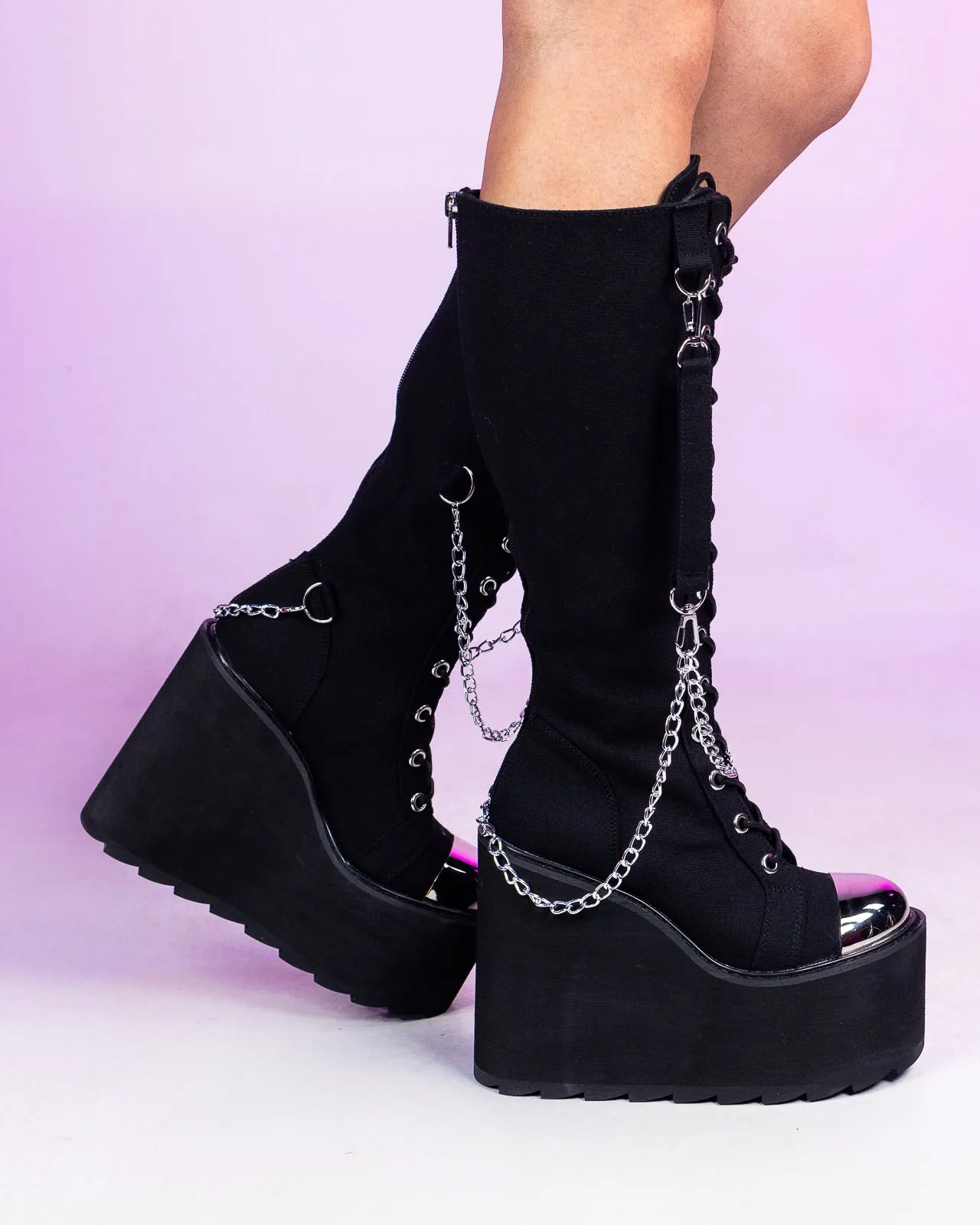 YRU Detention Black/Silver BNDG Boots