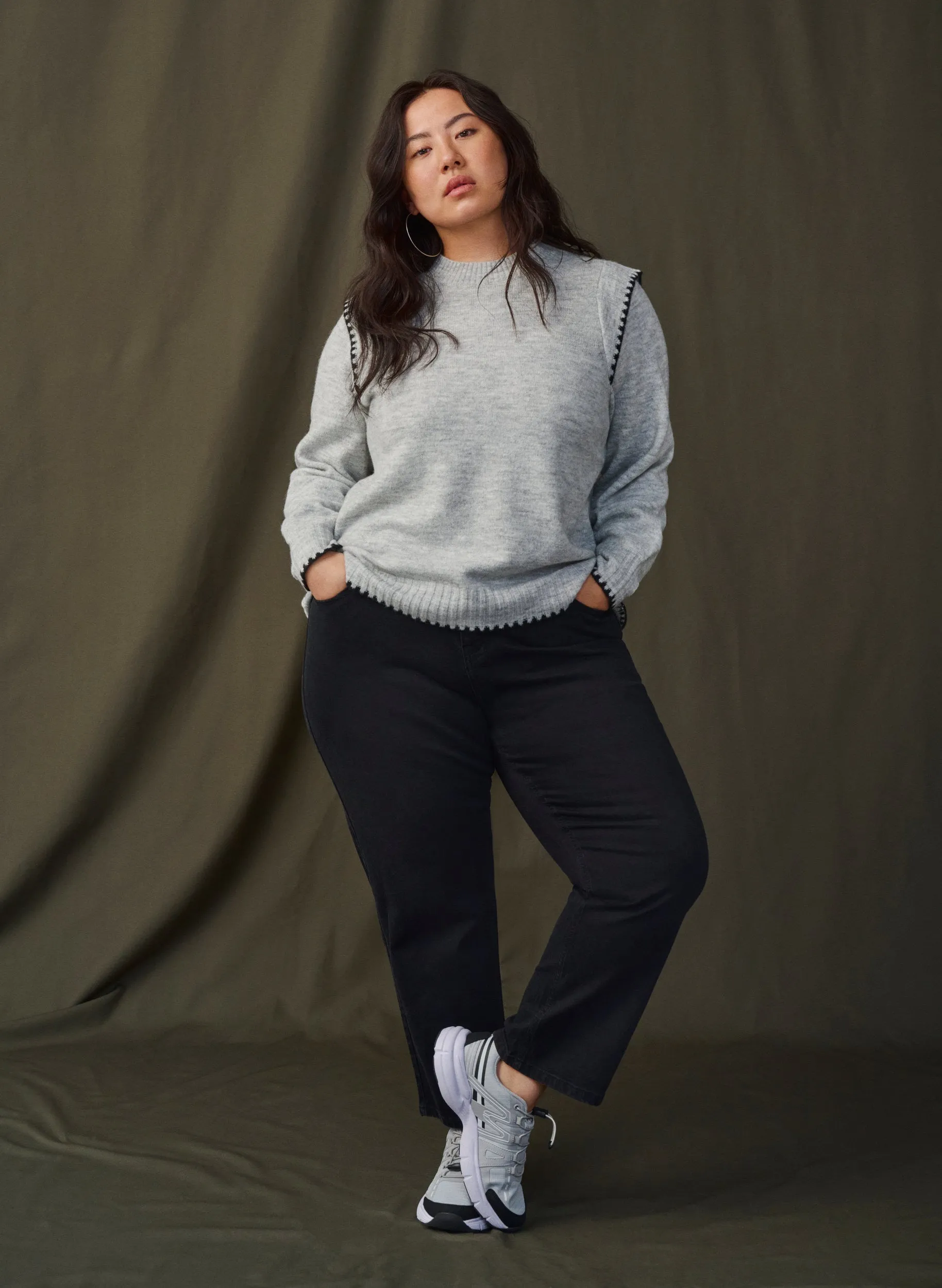 Zizzi Ziggi Jumper in Grey